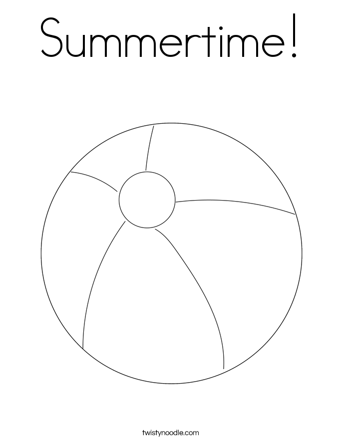 Summertime! Coloring Page