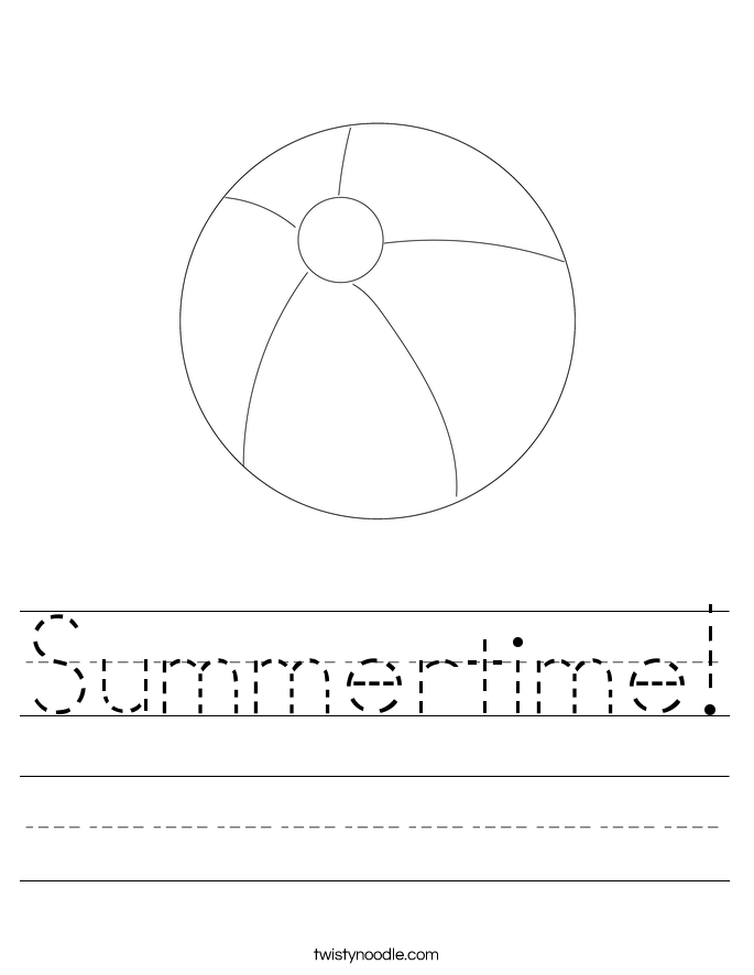 Summertime! Worksheet