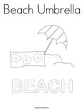 Beach UmbrellaColoring Page