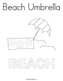 Beach Umbrella Coloring Page