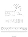 Sombrilla de playa Worksheet