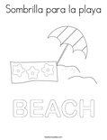 Sombrilla para la playa Coloring Page