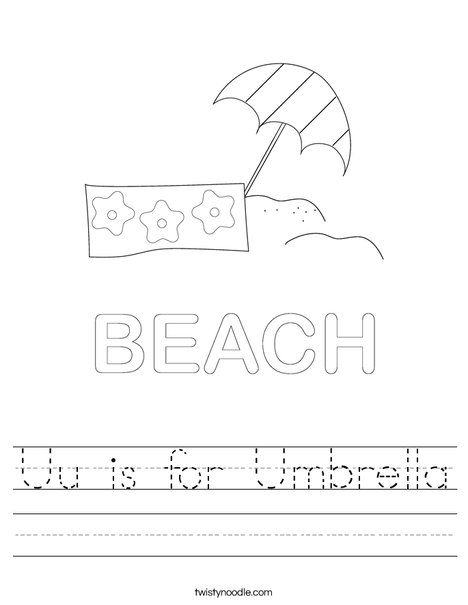 Beach Umbrella Worksheet