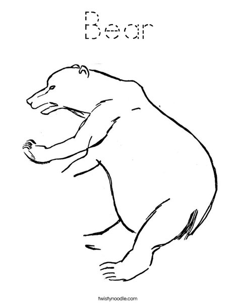 Bear Climbing Coloring Page