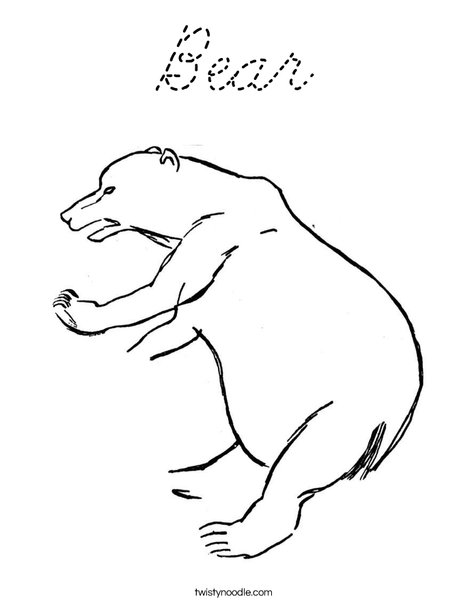 Bear Climbing Coloring Page