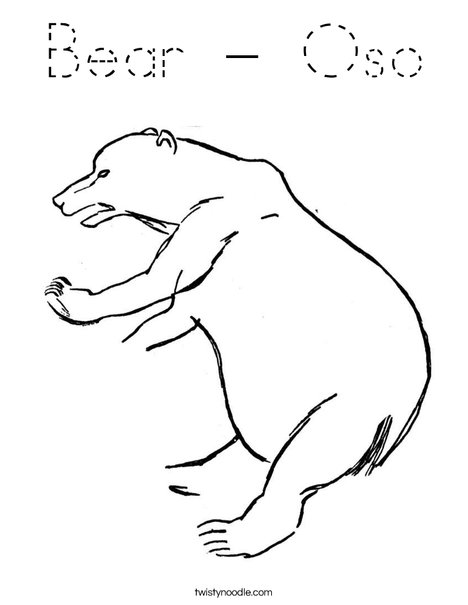 Bear Climbing Coloring Page