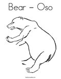 Bear - Oso Coloring Page