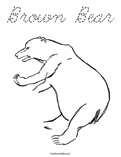 Bear Climbing Coloring Page