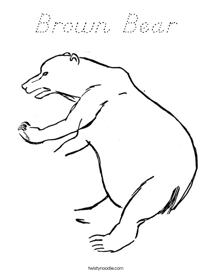 Brown Bear Coloring Page