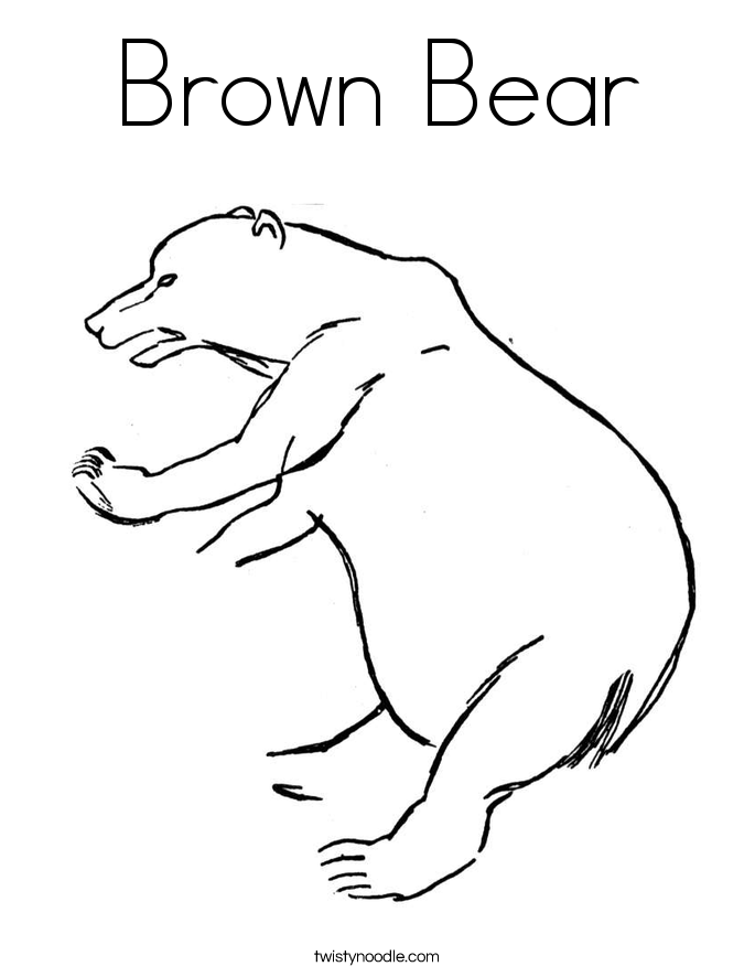 Brown Bear Coloring Page