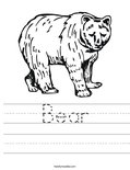 Bear Worksheet