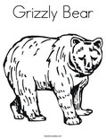 Grizzly BearColoring Page