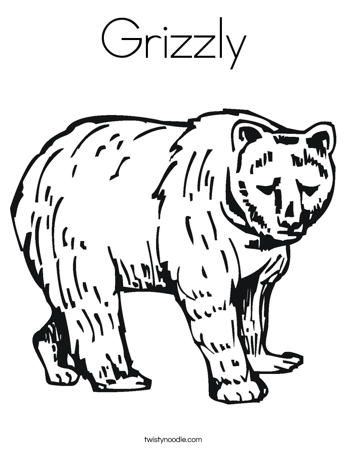 Grizzly Coloring Page