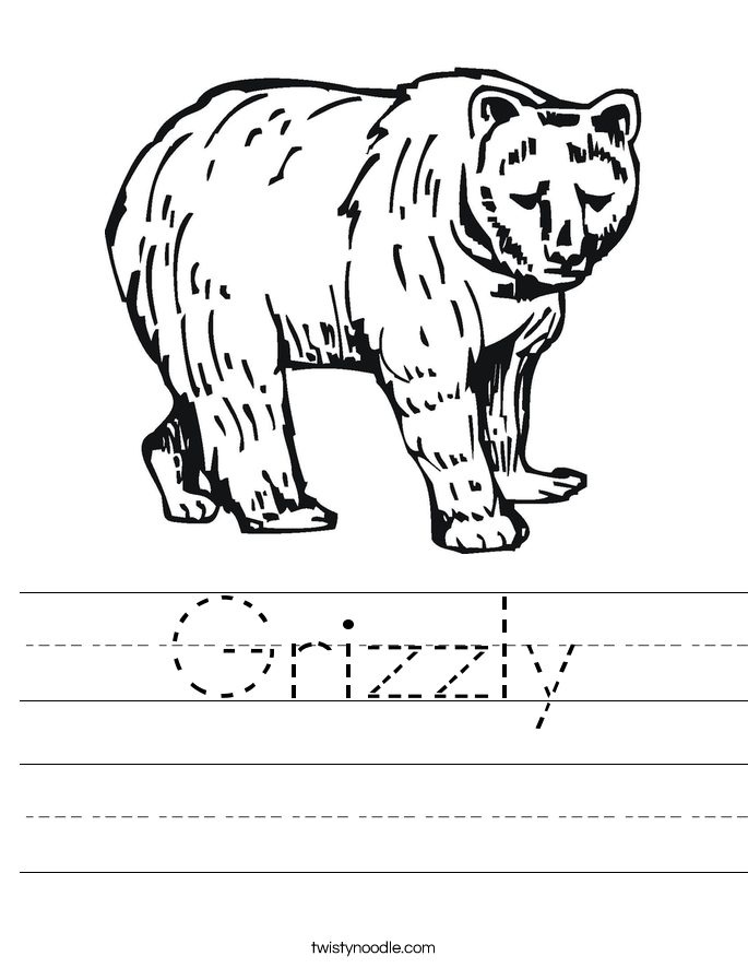 Grizzly Worksheet