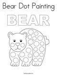 Bear Dot Painting Coloring Page