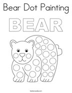 Bear Dot Painting Coloring Page