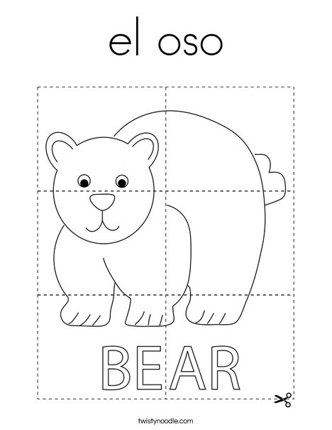 Bear Coloring Page - Twisty Noodle