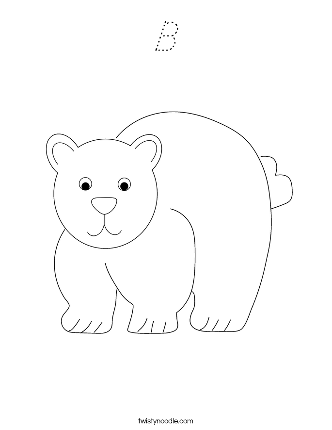 B Coloring Page