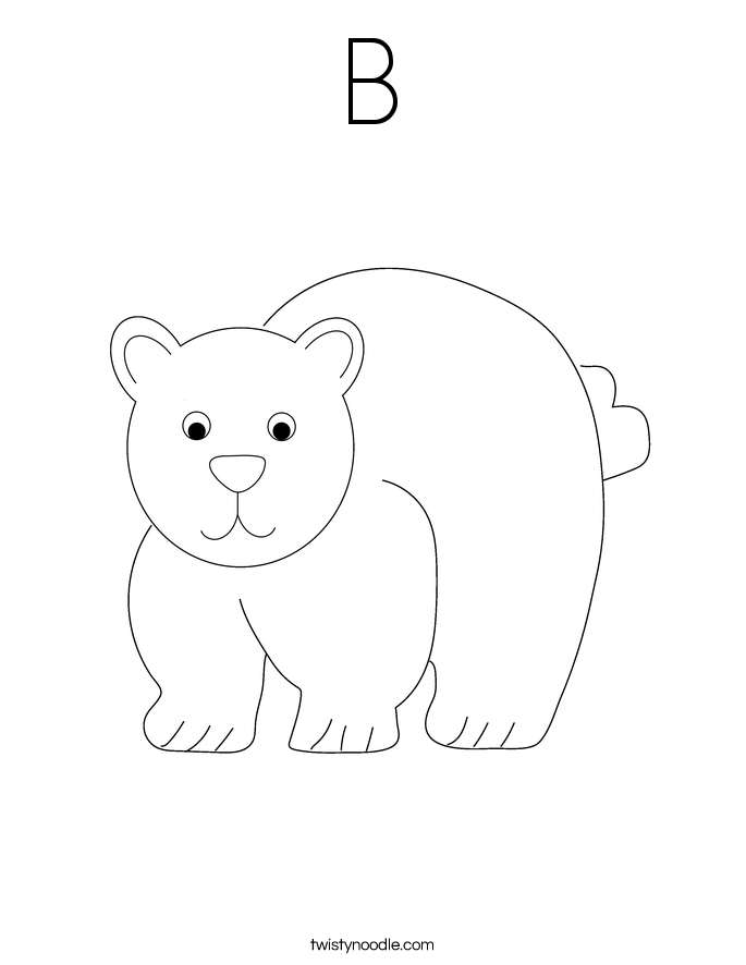 B Coloring Page