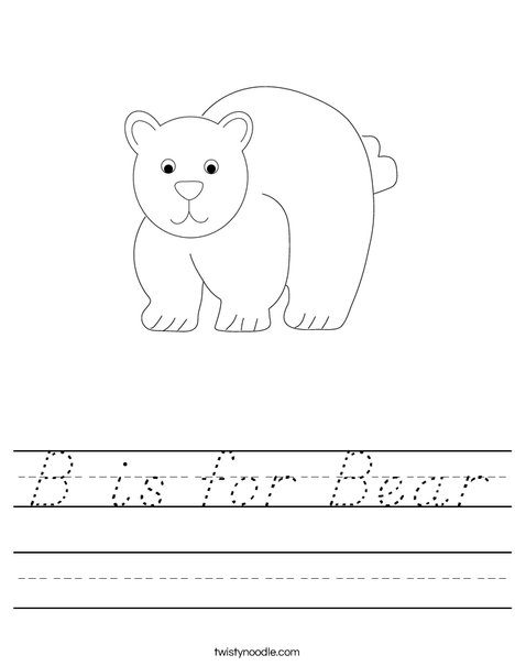 Bear Worksheet