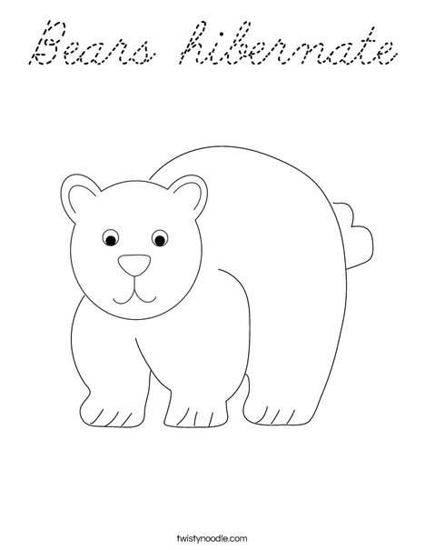 Bear Coloring Page