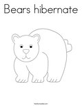 Bears hibernate Coloring Page