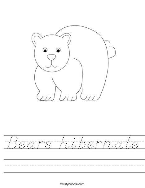 Bear Worksheet