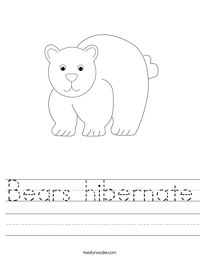 Bears hibernate Worksheet