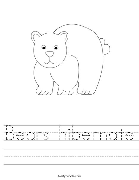 Bear Worksheet