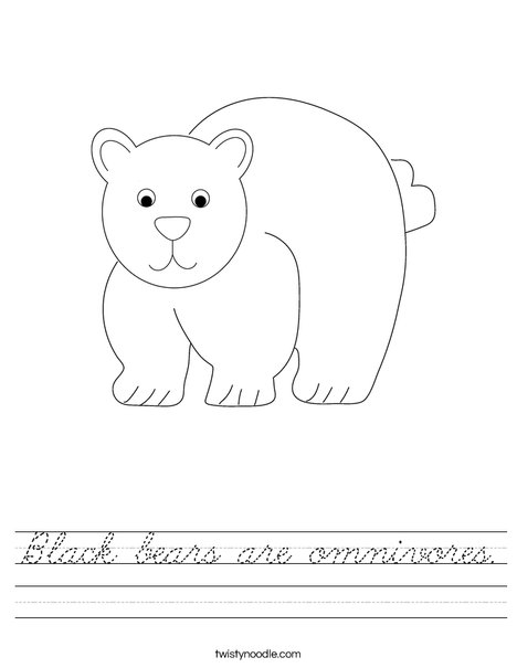 Bear Worksheet