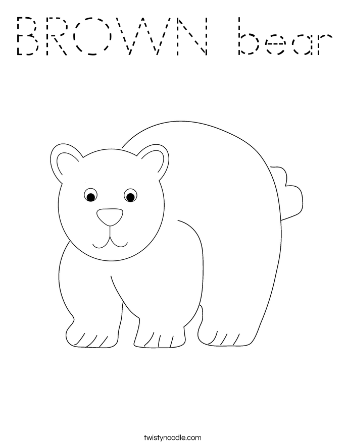 BROWN bear Coloring Page