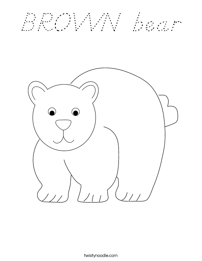 BROWN bear Coloring Page