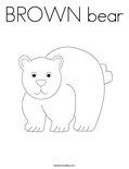 BROWN bear Coloring Page