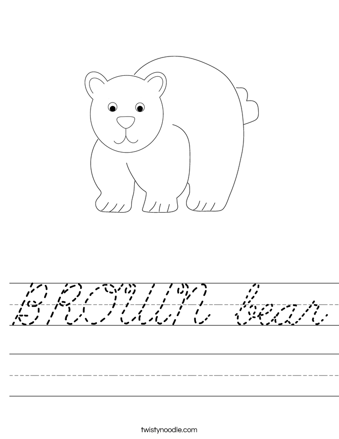 BROWN bear Worksheet