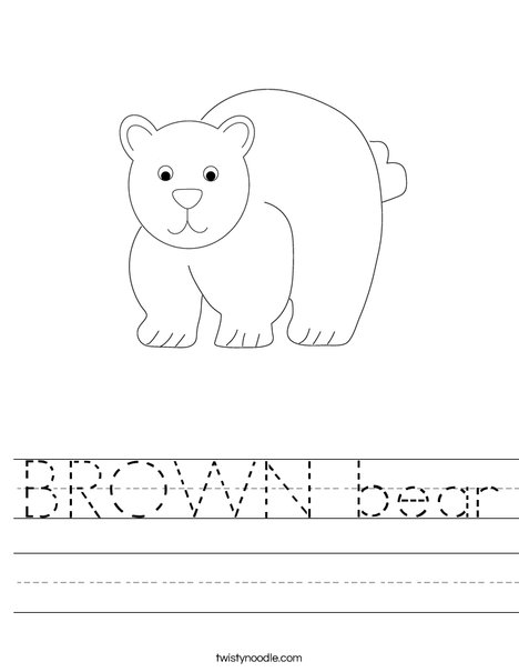 Bear Worksheet