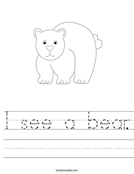 Bear Worksheet