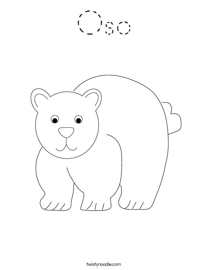 Oso Coloring Page