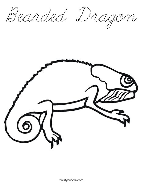 Bearded Dragon Coloring Page
