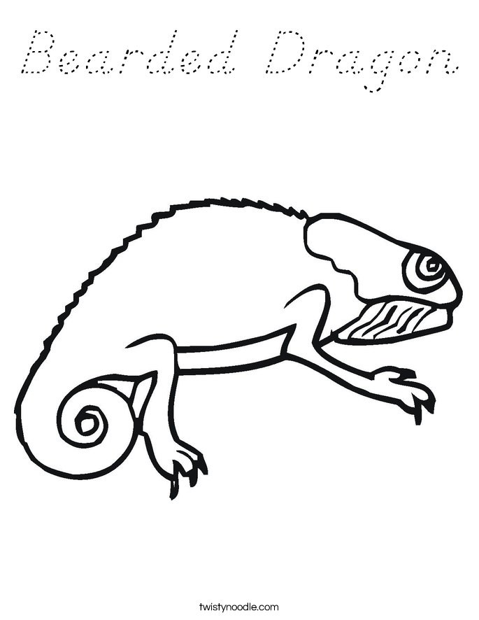 Bearded Dragon Coloring Page
