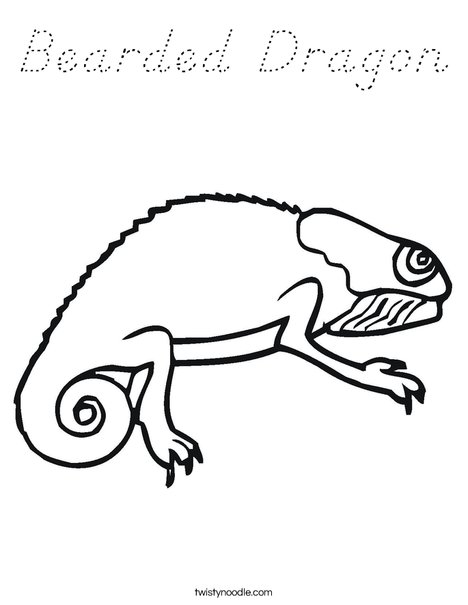 Bearded Dragon Coloring Page