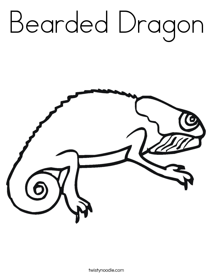 Bearded Dragon Coloring Page