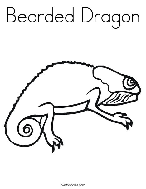Bearded Dragon Coloring Page