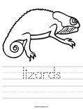 lizards Worksheet