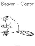 Beaver - CastorColoring Page