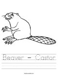 Beaver - Castor Worksheet