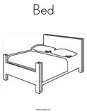 Bed Coloring Page