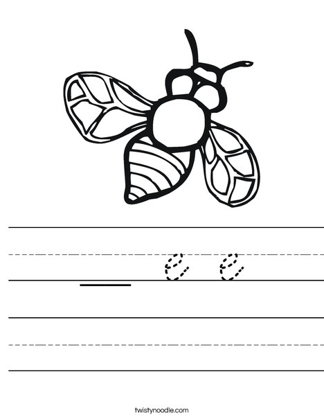 Bumble Bee Worksheet