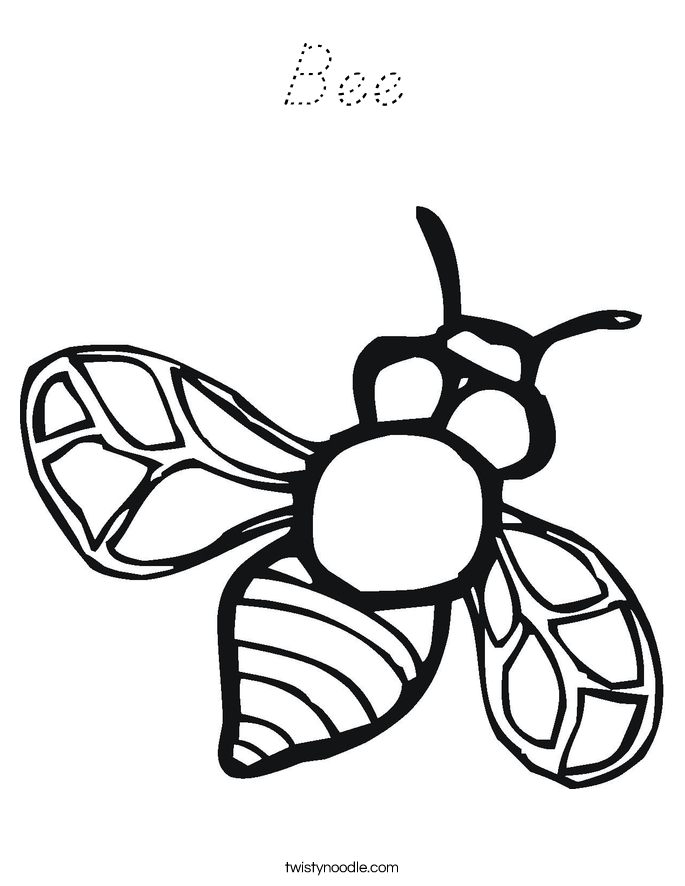 Bee Coloring Page