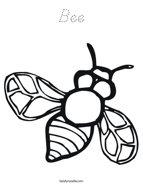 Bumble Bee Coloring Page