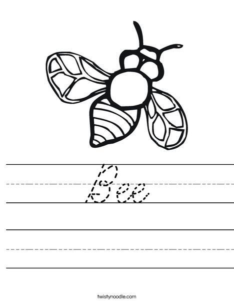 Bumble Bee Worksheet